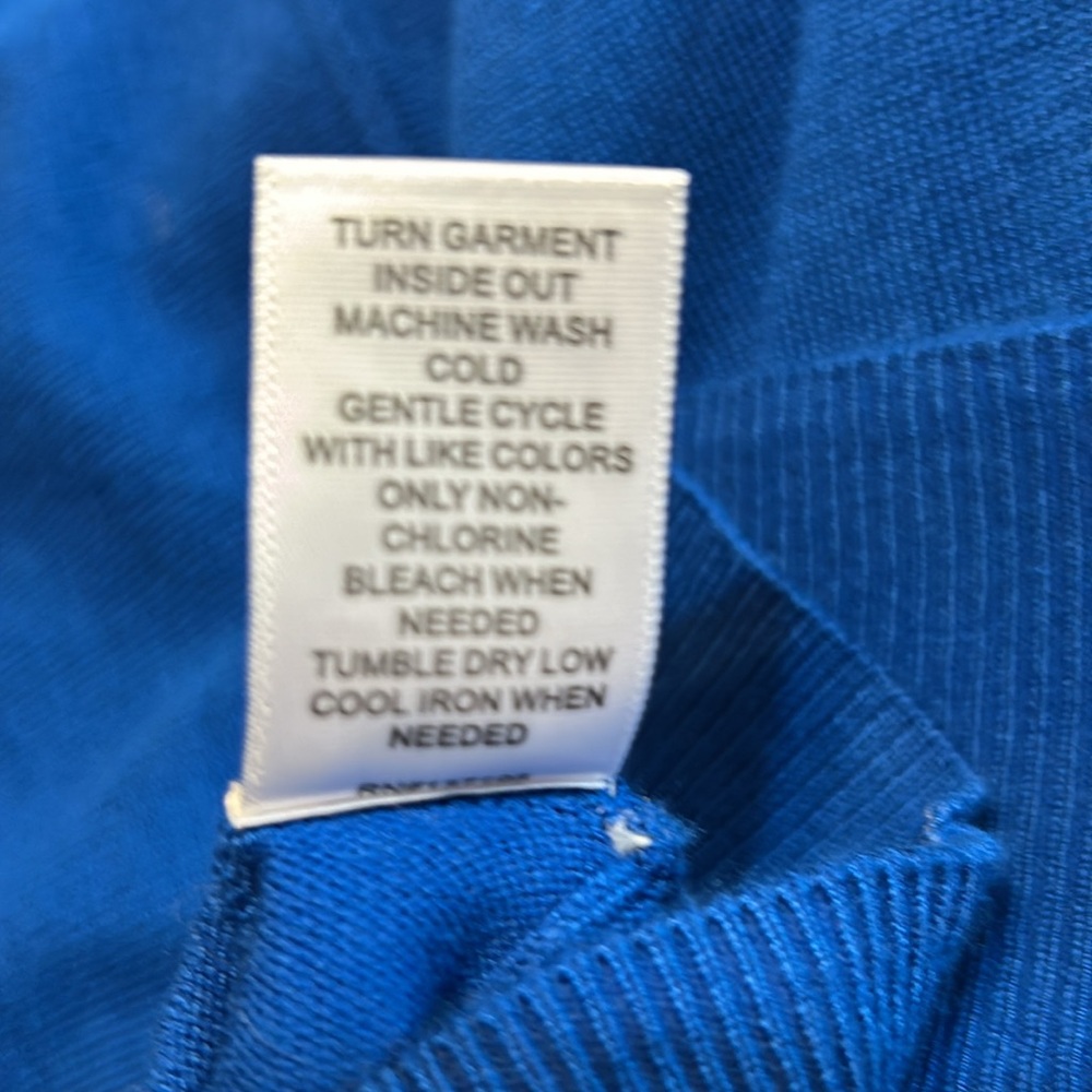 Max Studio Blue Longline Balloon Dolman Sleeve SweaterTunic Dress 1X - Picture 10 of 12